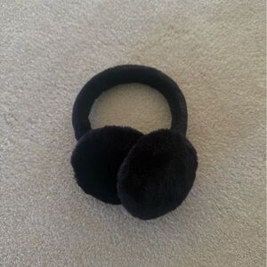 Gap Black Faux Fur Earmuffs